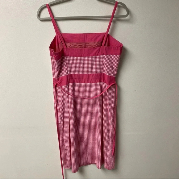 Loft Pink Y2K Checkered Gingham Spaghetti Strap Dress‎ Size 6 - Picture 2 of 5